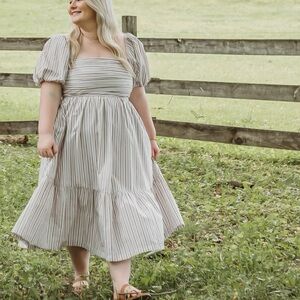 Abercrombie Emerson Poplin Puff Sleeve Dress